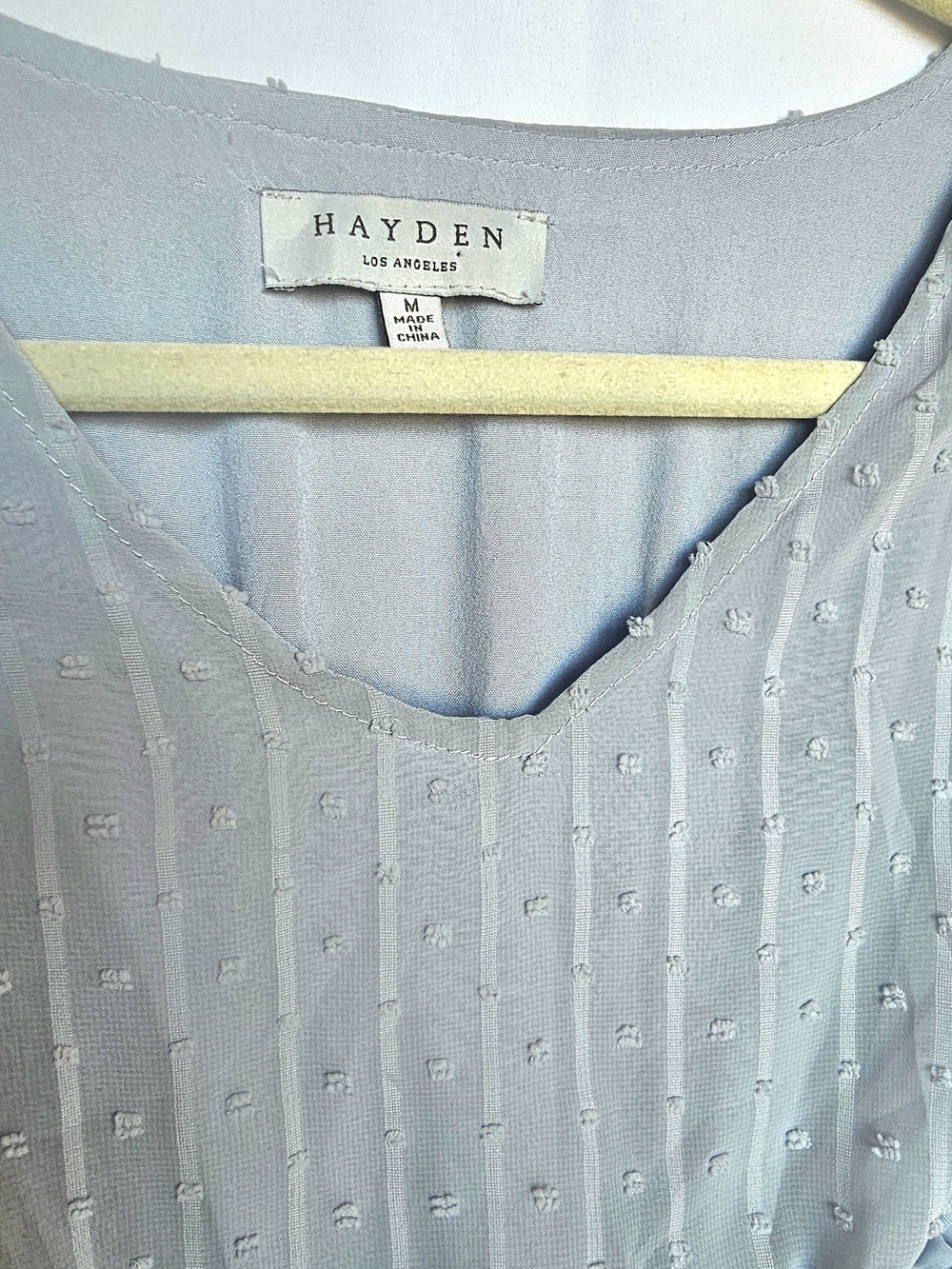 Hayden Light Gray Tiered V-Neck Dress - Picture 3 of 9